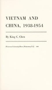 Vietnam and China, 1938-1954  Cover Image