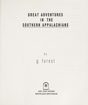 Great adventures in the southern Appalachians  Cover Image