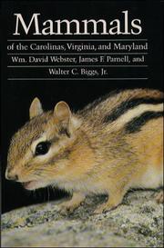 Mammals of the Carolinas, Virginia, and Maryland  Cover Image