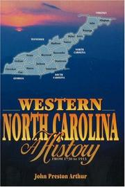 Western North Carolina : a history (from 1730 to 1913)  Cover Image