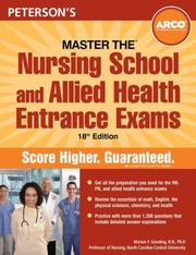 Peterson's master the nursing school & allied health entrance exams  Cover Image