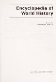 Encyclopedia of world history  Cover Image