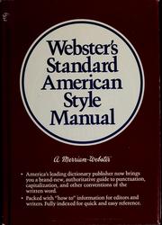 Webster's standard American style manual. Cover Image