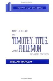 The letters to Timothy, Titus, and Philemon  Cover Image