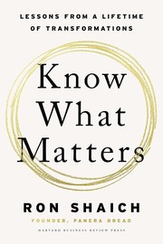 Know what matters : lessons from a lifetime of transformations  Cover Image