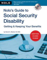 Nolo's guide to Social Security Disability : getting & keeping your benefits  Cover Image