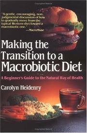 Making the transition to a macrobiotic diet  Cover Image