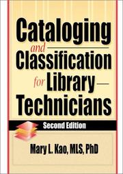 Cataloging and classification for library technicians  Cover Image