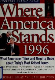 Where America stands 1996  Cover Image