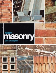 Modern masonry : brick, block, stone  Cover Image