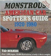Monstrous American car spotter's guide 1920-1980  Cover Image
