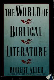 The world of biblical literature  Cover Image