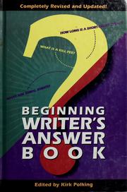 Beginning writer's answer book  Cover Image