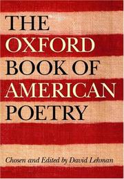 The Oxford book of American poetry  Cover Image