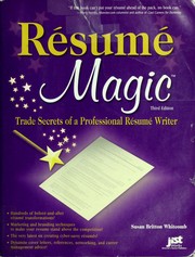 Résumé magic : trade secrets of a professional résumé writer  Cover Image