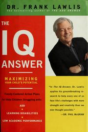 The IQ answer : maximizing your child's potential  Cover Image