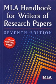 MLA handbook for writers of research papers. Cover Image