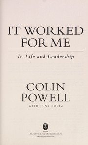 It worked for me : in life and leadership  Cover Image