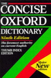 The concise Oxford dictionary of current English. Cover Image