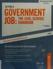 Getting a government job : the civil service handbook  Cover Image