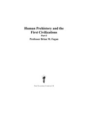 Human prehistory and the first civilizations Cover Image