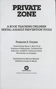 Private zone : a book teaching children sexual assault prevention tools  Cover Image