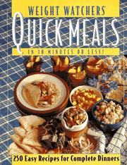 Weight Watchers quick meals : in 30 minutes or less. Cover Image