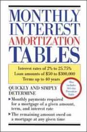 Monthly interest amortization tables : interest rates of 2% to 25.75%, loan amounts of $50 to $300,000, terms up to 40 years. Cover Image