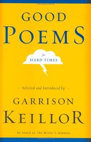 Good poems for hard times  Cover Image