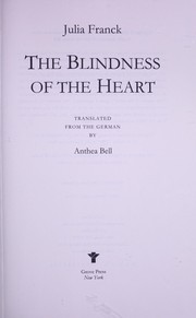 The blindness of the heart  Cover Image