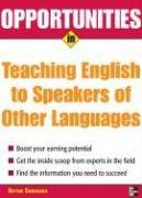 Opportunities in teaching English to speakers of other languages  Cover Image