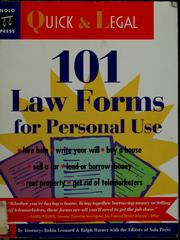 101 law forms for personal use  Cover Image