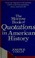 Go to record The Morrow book of quotations in American history